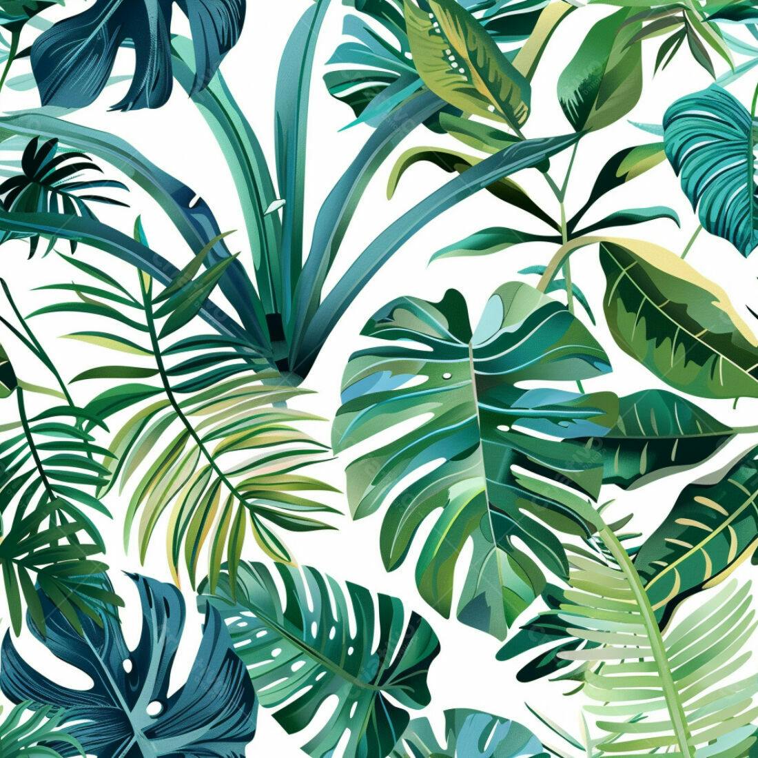 Textura Folhas Tropicais para Fundo