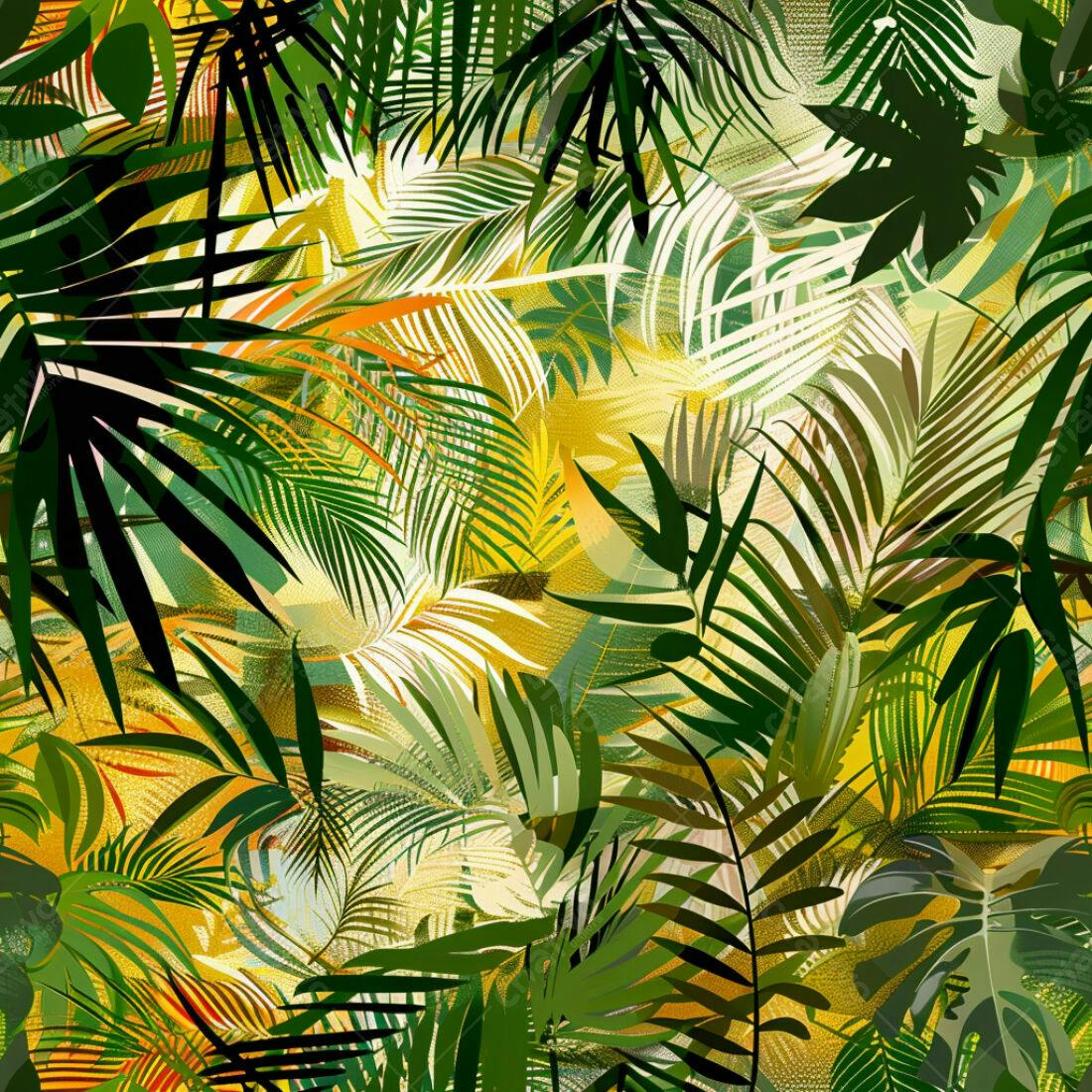 Textura Folhas Tropicais para Fundo