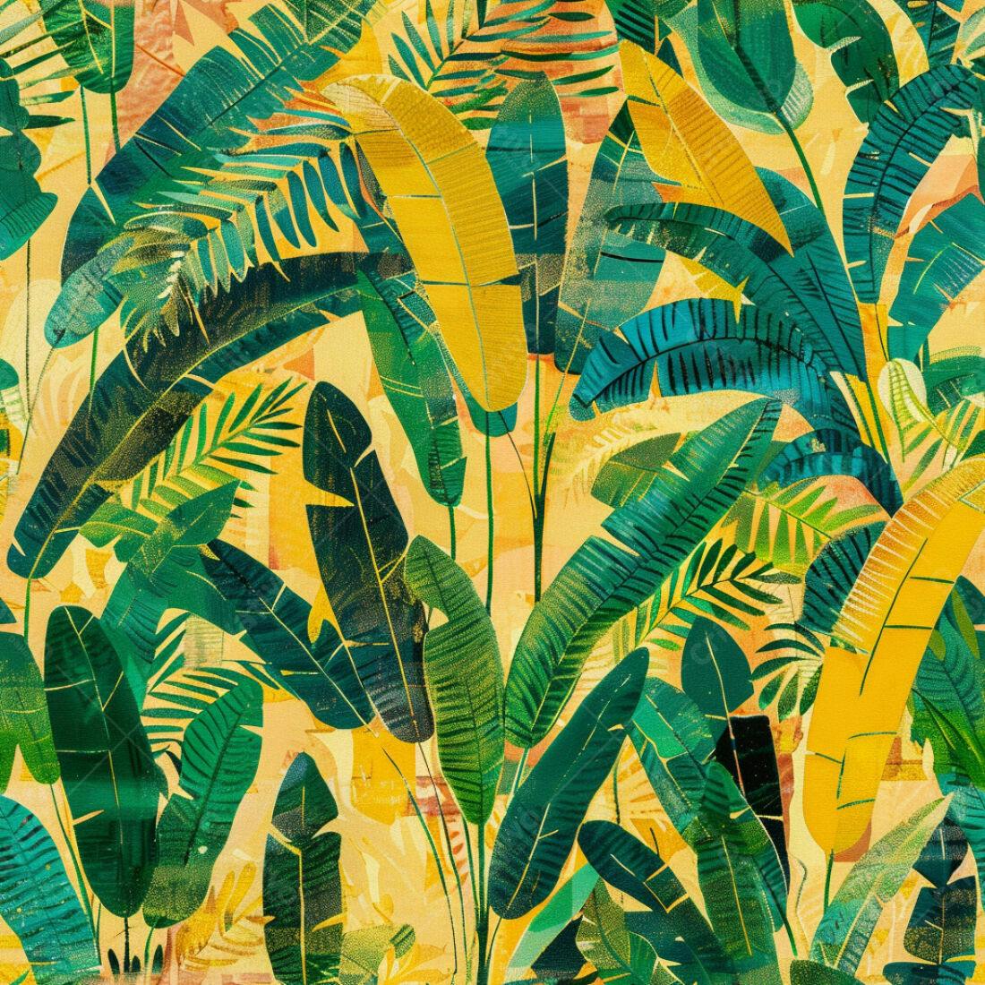 Textura Folhas Tropicais para Fundo