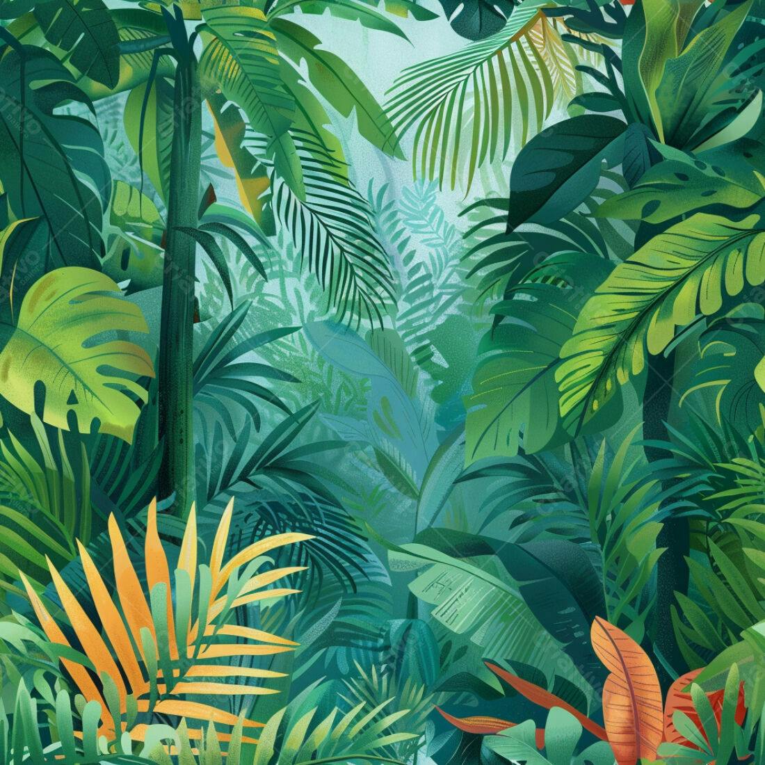 Textura Folhagem Tropical para Fundo