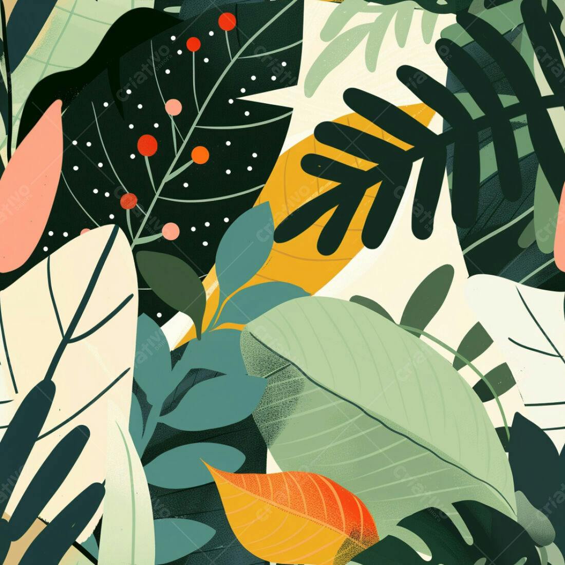 Textura Folhas Tropicais para Fundo