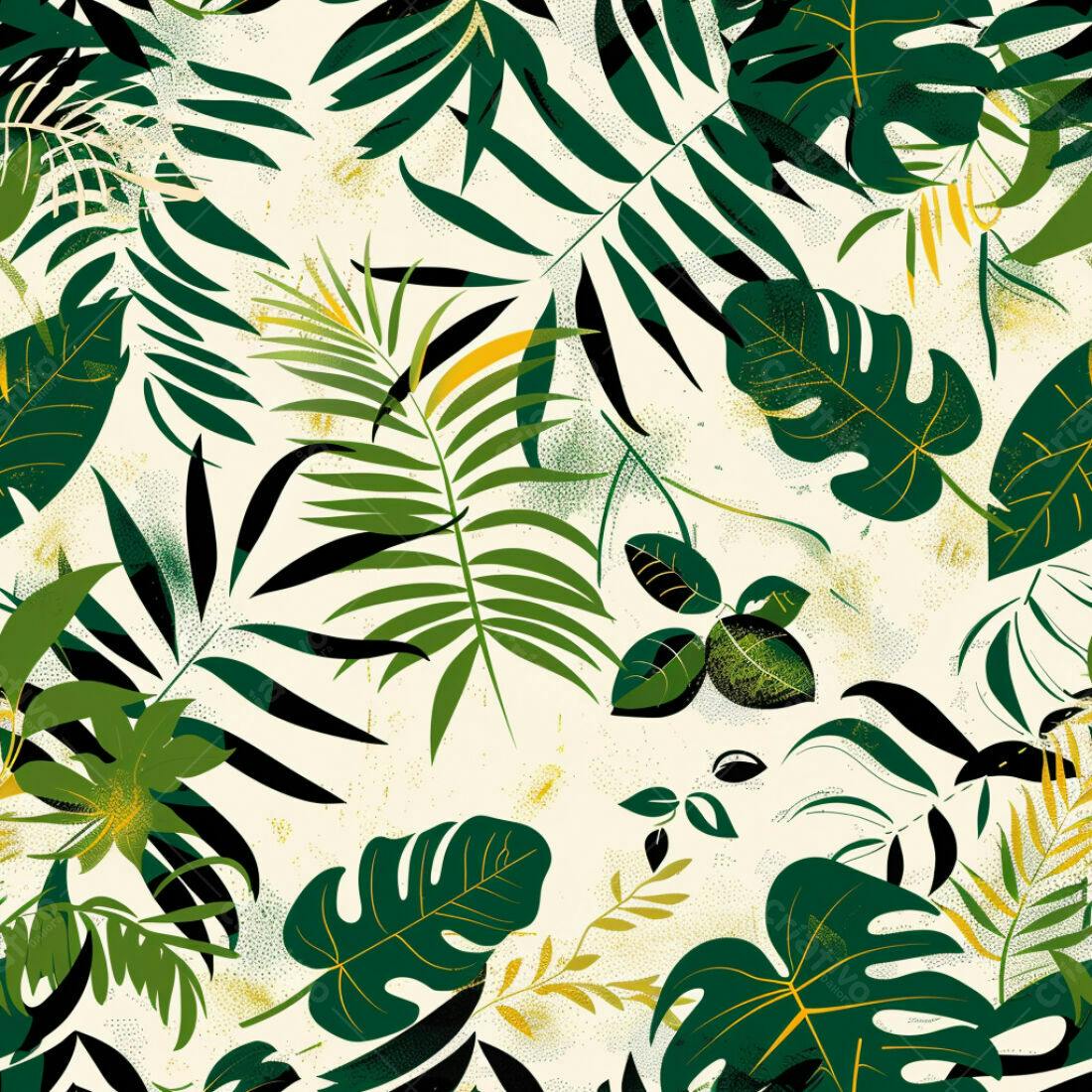 Textura Folhagem Tropical para Fundo