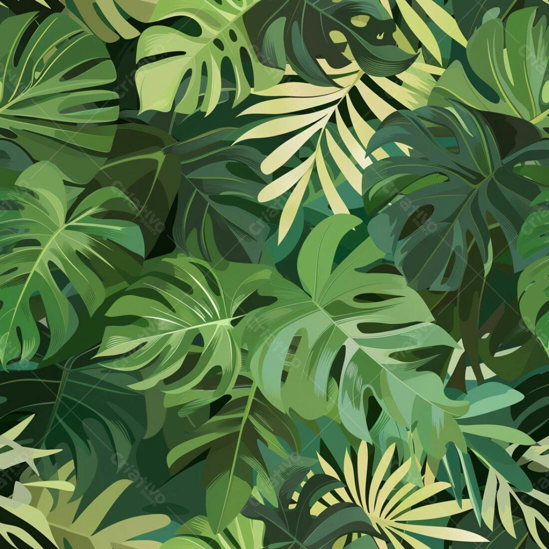 Textura Folhas Tropicais para Fundo