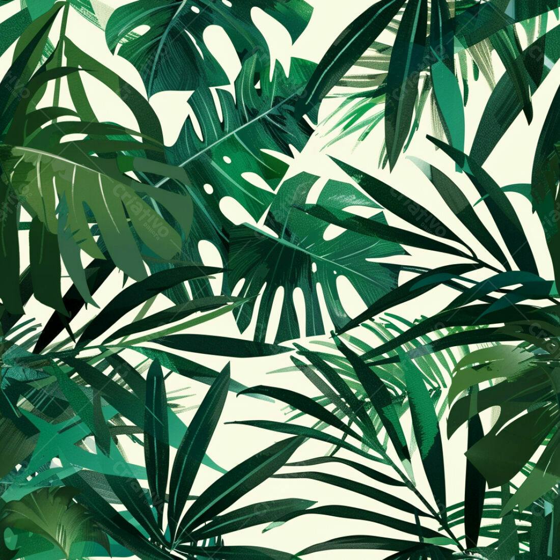 Textura Folhagem Tropical para Fundo