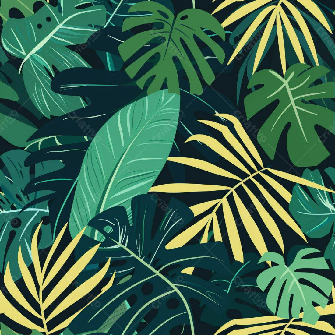 Textura Folhagem Tropical para Fundo