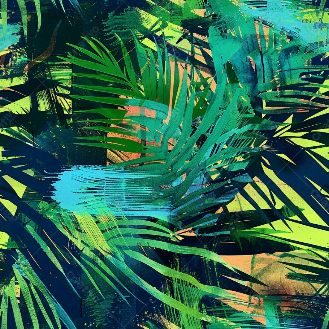 Textura Abstrata Tropical para Fundo