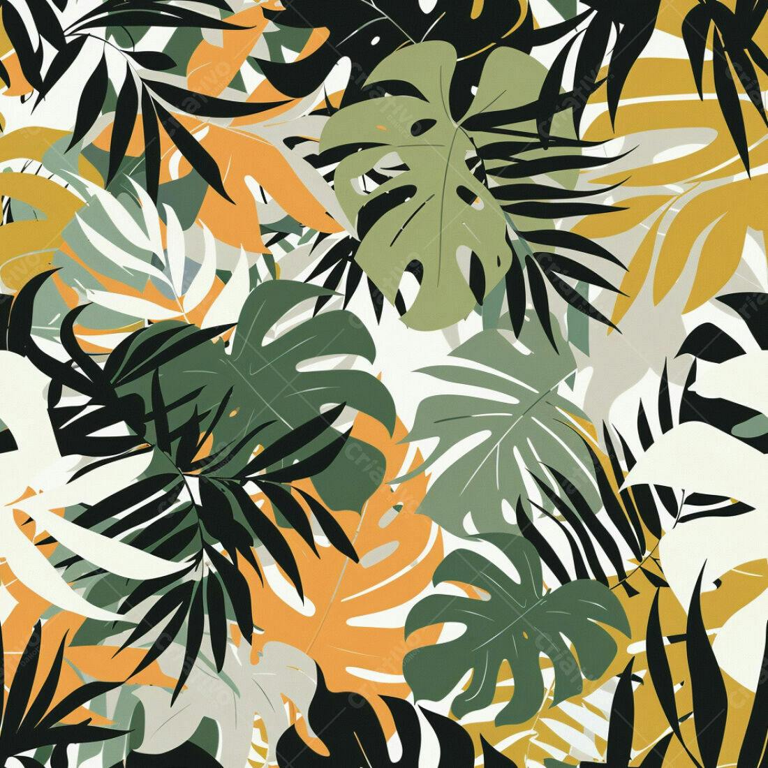 Textura Folhas Tropicais para Fundo