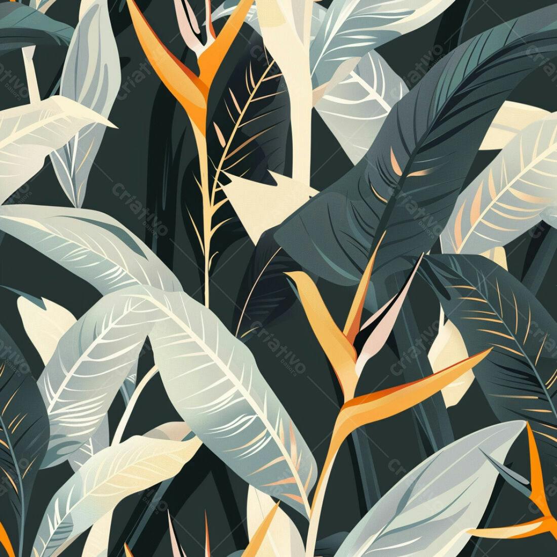 Textura Folhagem Tropical para Fundo
