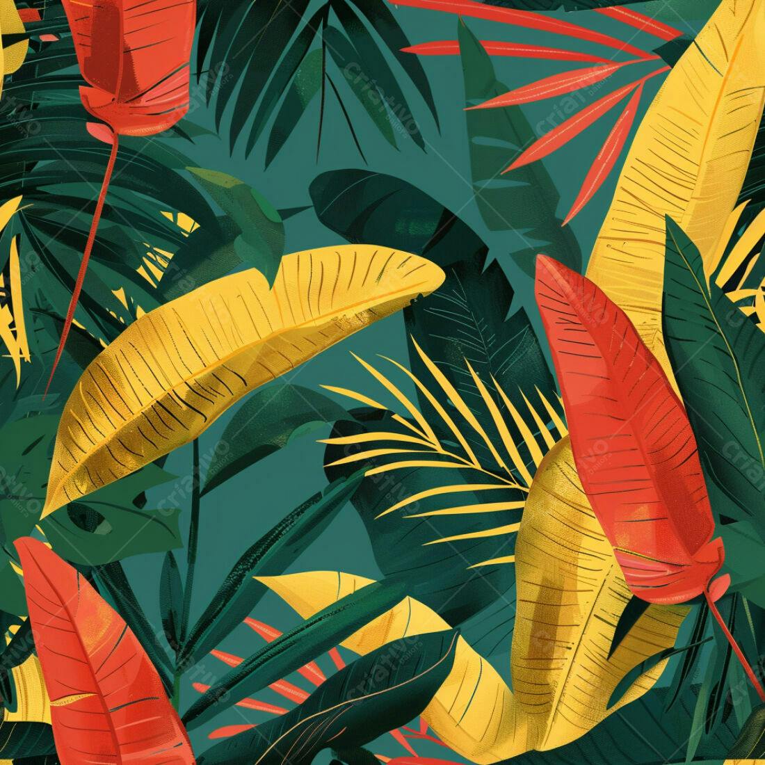 Textura Folhas Tropicais para Fundo