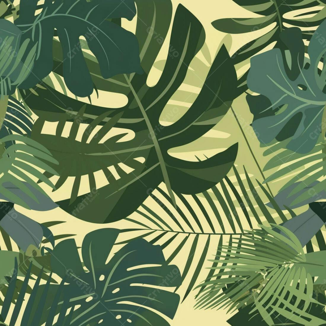 Textura Folhas Tropicais para Fundo