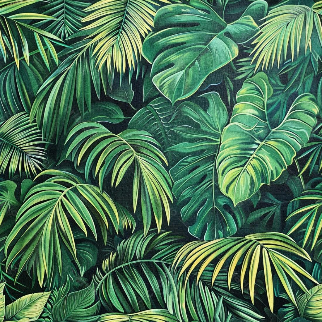 Textura Folhagem Tropical para Fundo