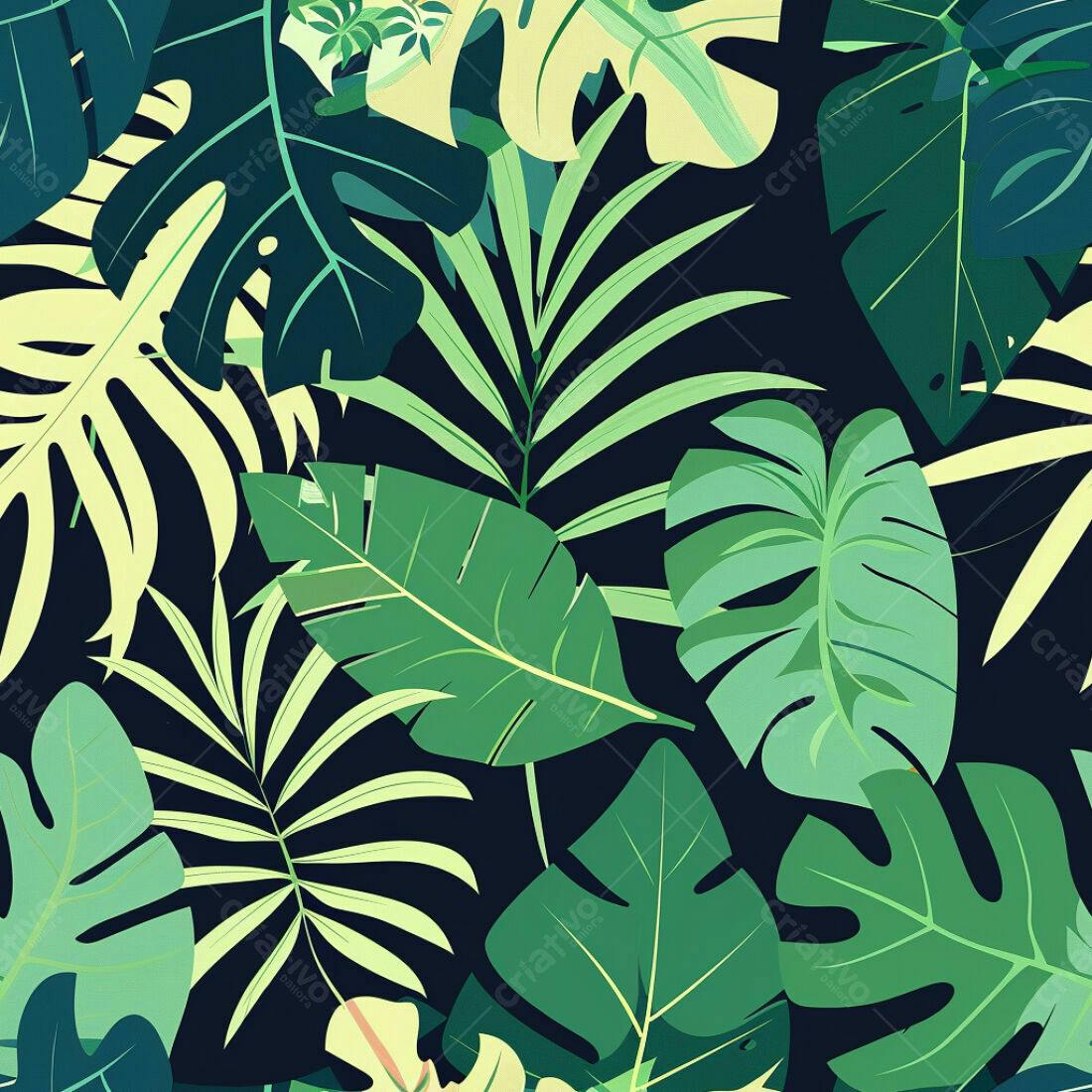 Textura Folhas Tropicais para Fundo