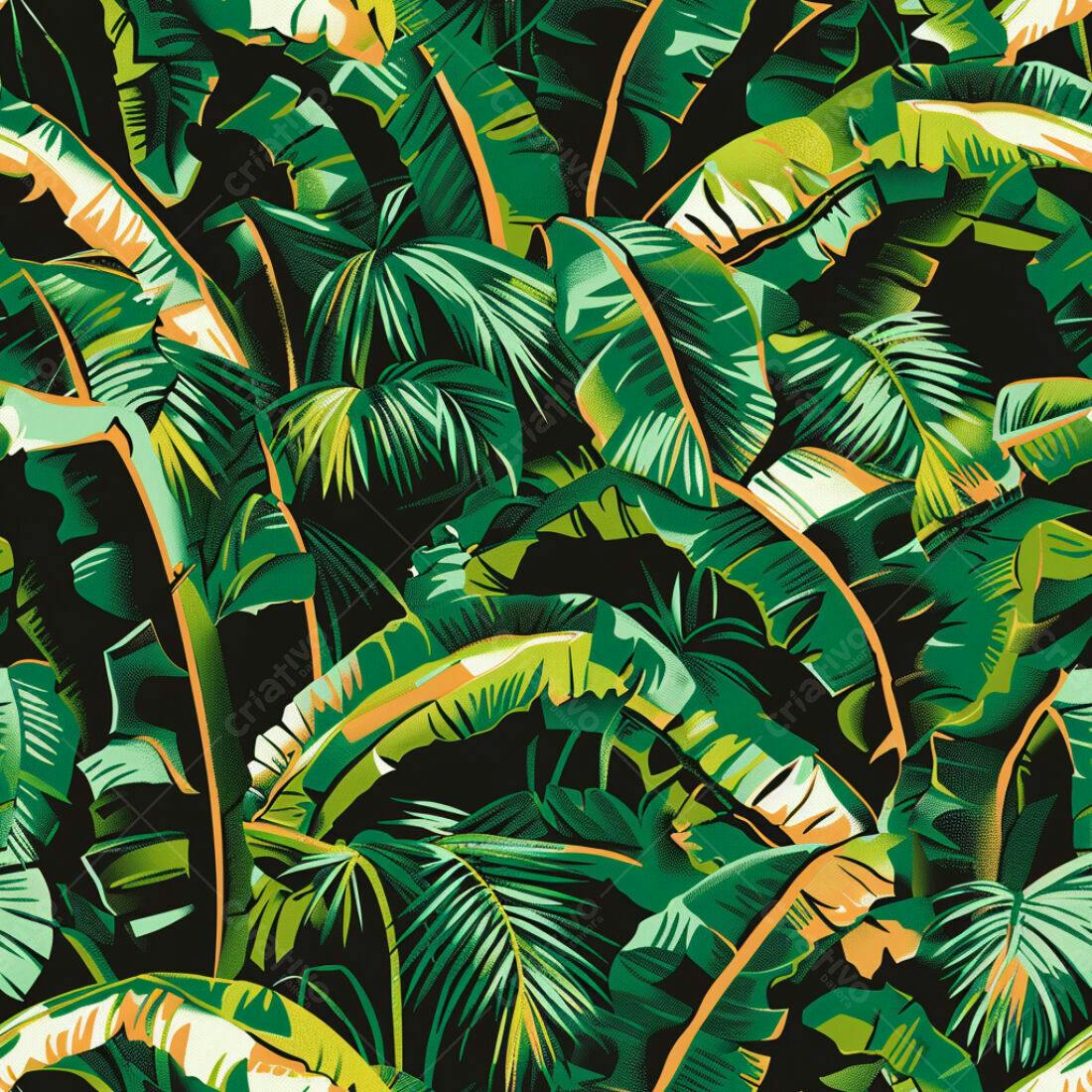 Textura Folhagem Tropical para Fundo