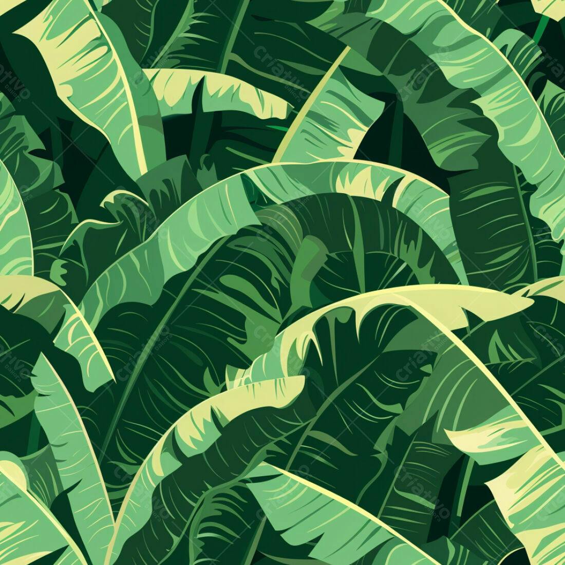 Textura Folhas Banana Tropical para Fundo