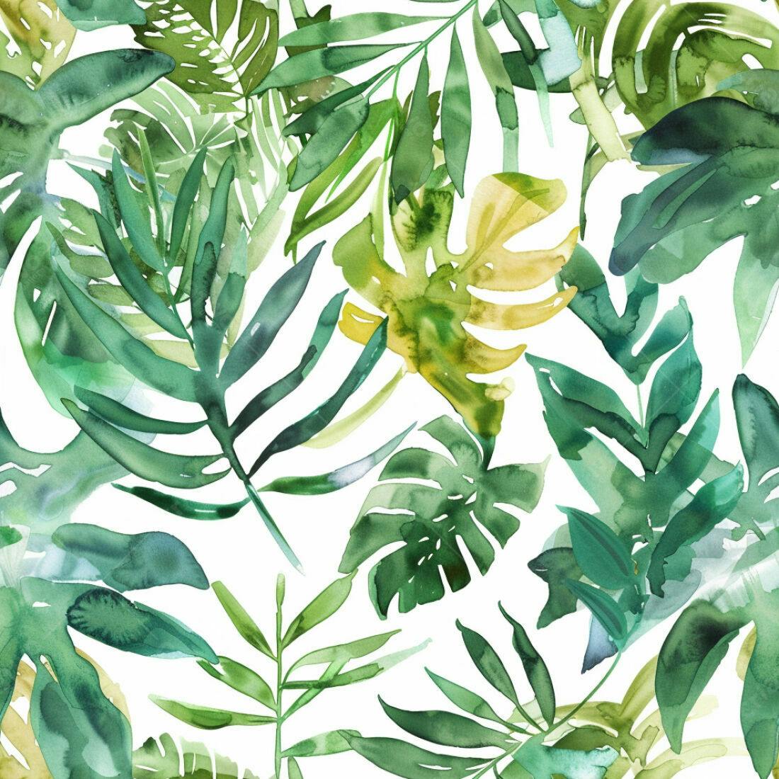 Textura Folhas Tropicais para Fundo