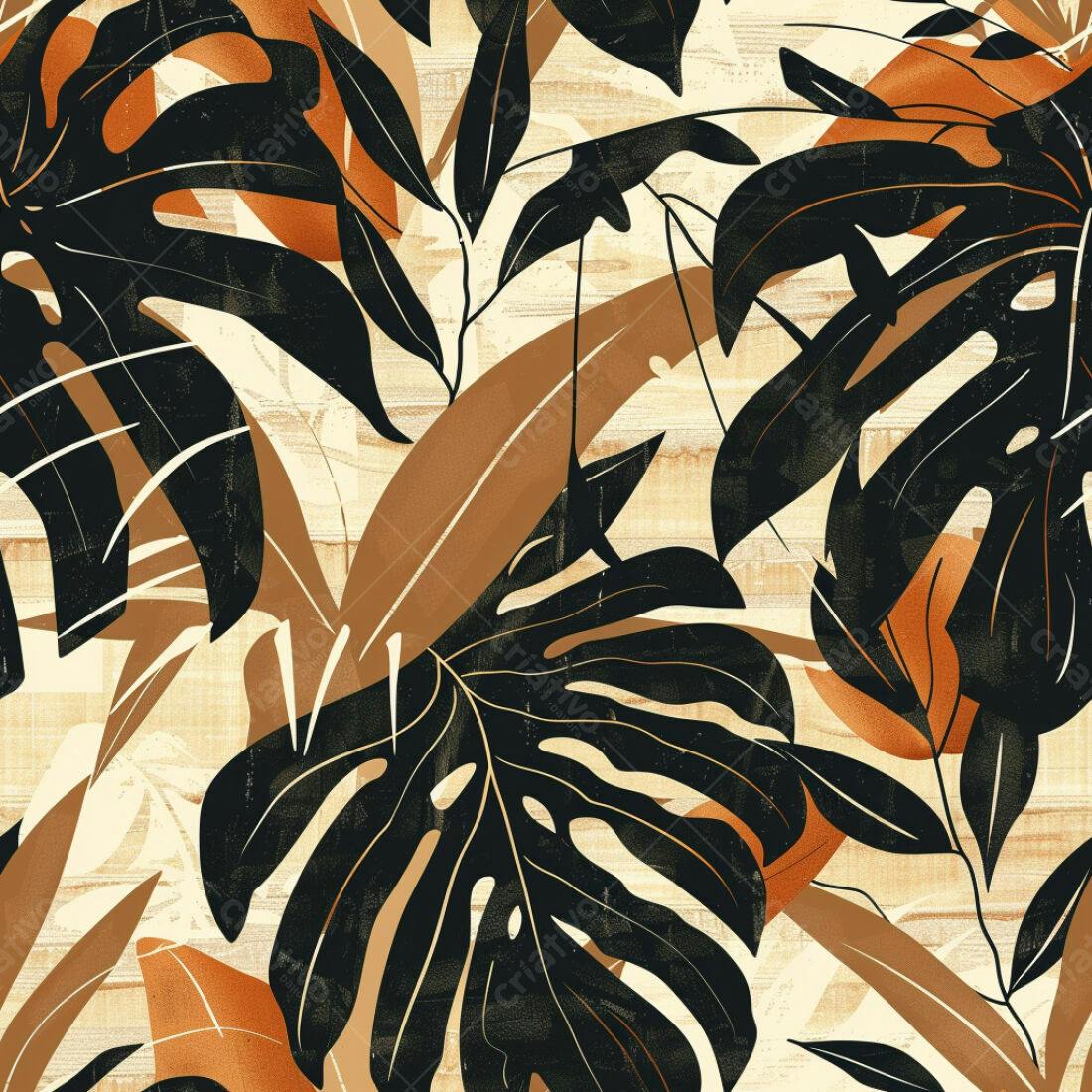 Textura Folhagem Tropical para Fundo