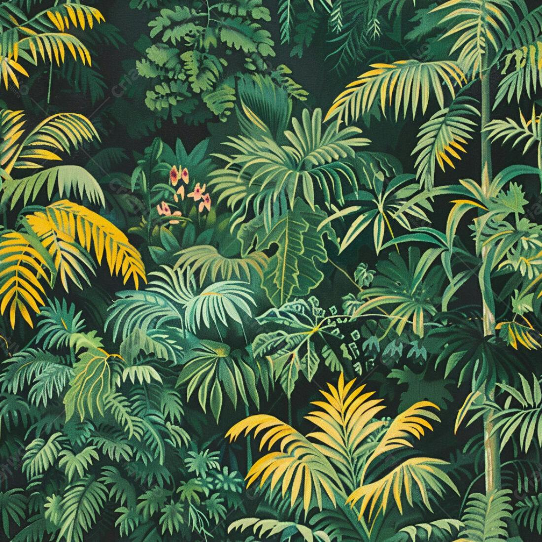 Textura Folhagem Tropical para Fundo
