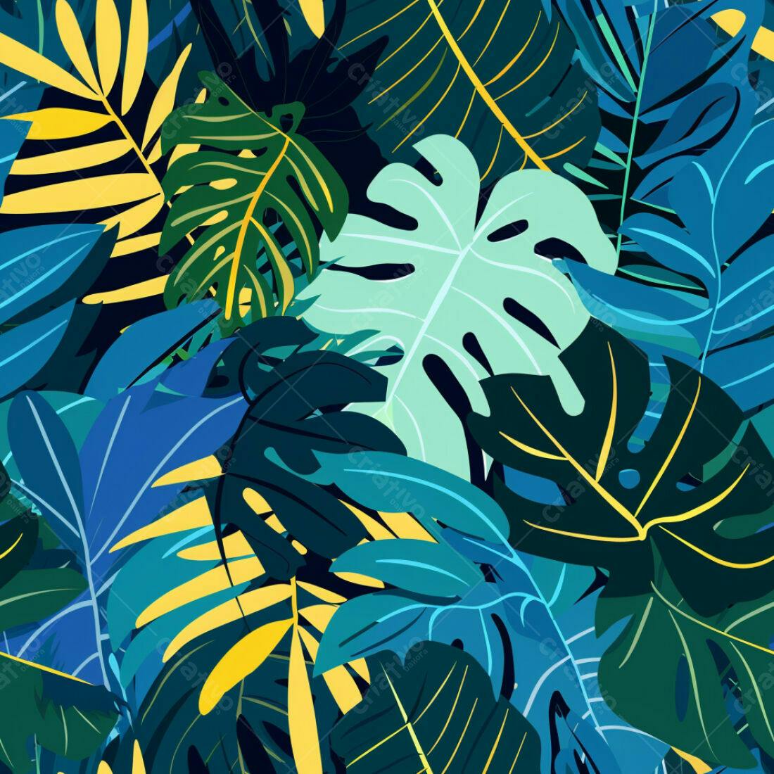 Textura Folhas Tropicais para Fundo