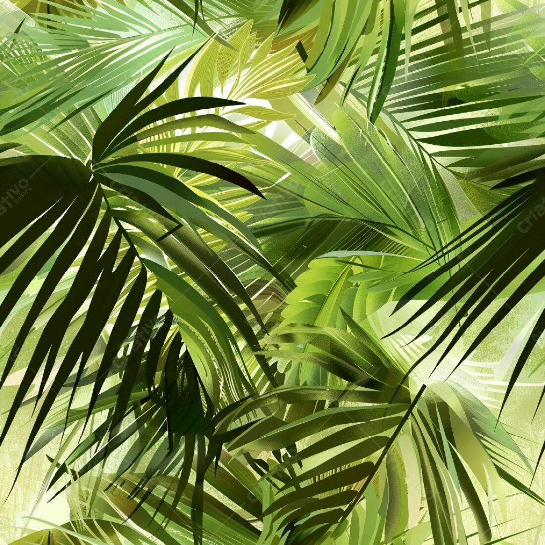 Textura Folhas Tropicais para Fundo