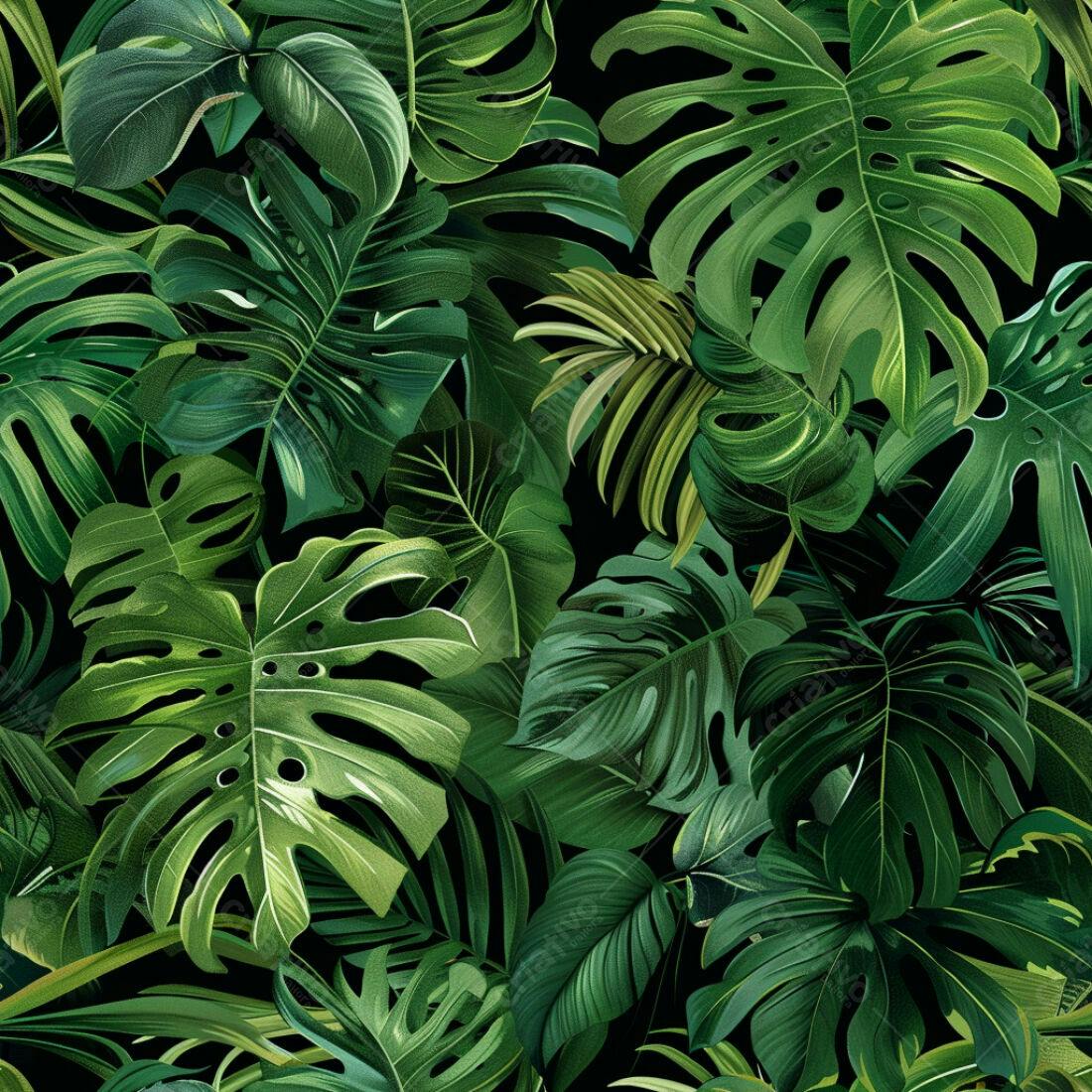 Textura Folhas Tropicais para Fundo
