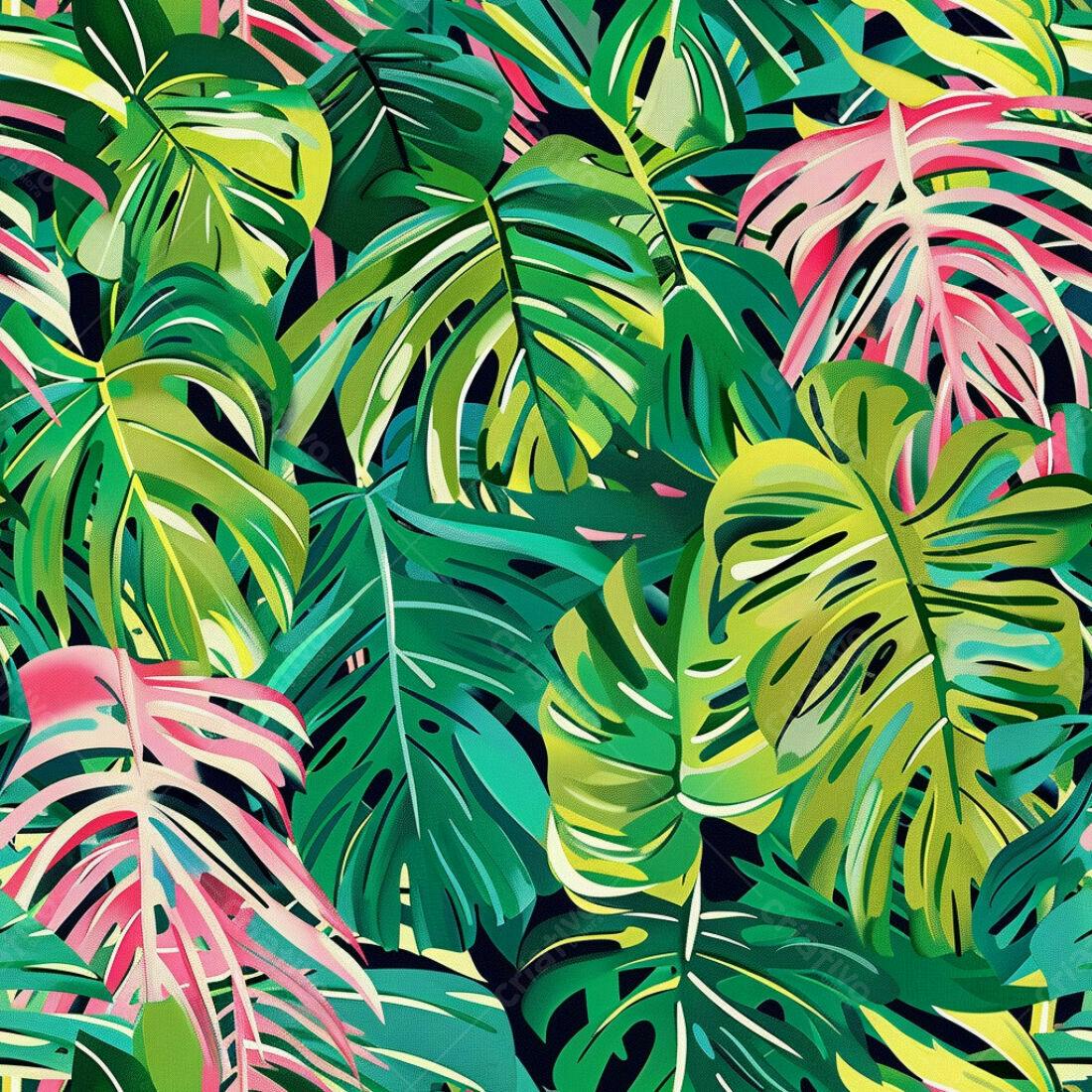 Textura Folhas Tropicais para Fundo