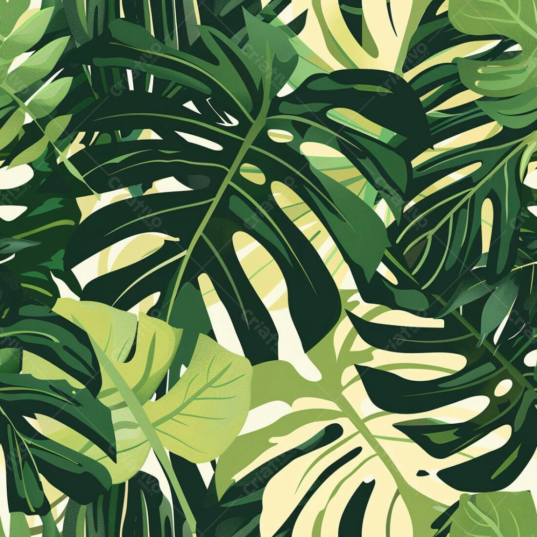 Textura Folhas Tropicais para Fundo