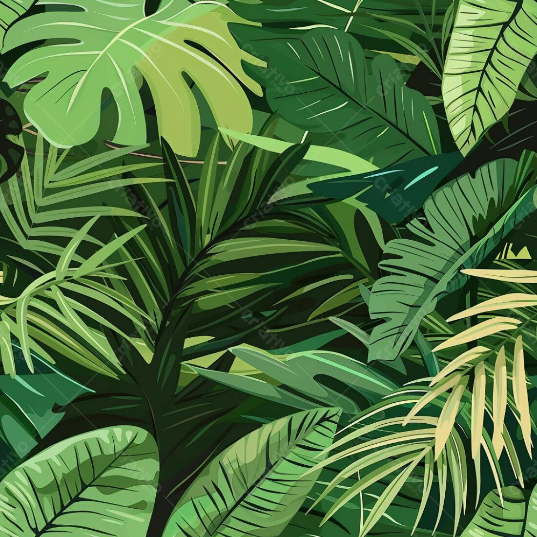 Textura Folhagem Tropical para Fundo