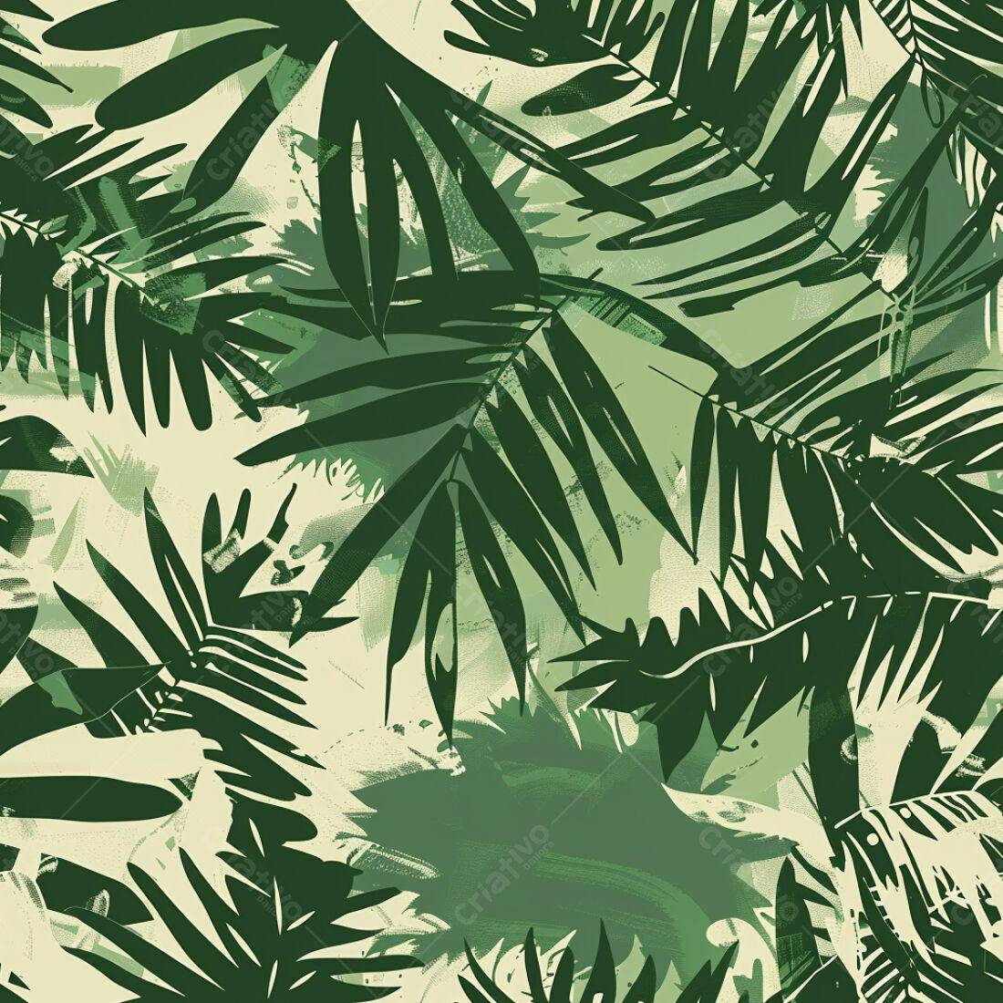 Textura Folhas Tropicais Verde para Fundo