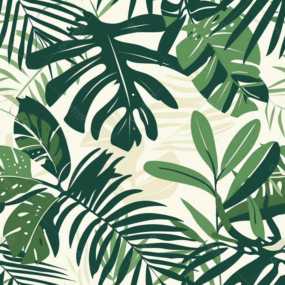 Textura Folhas Tropicais para Fundo