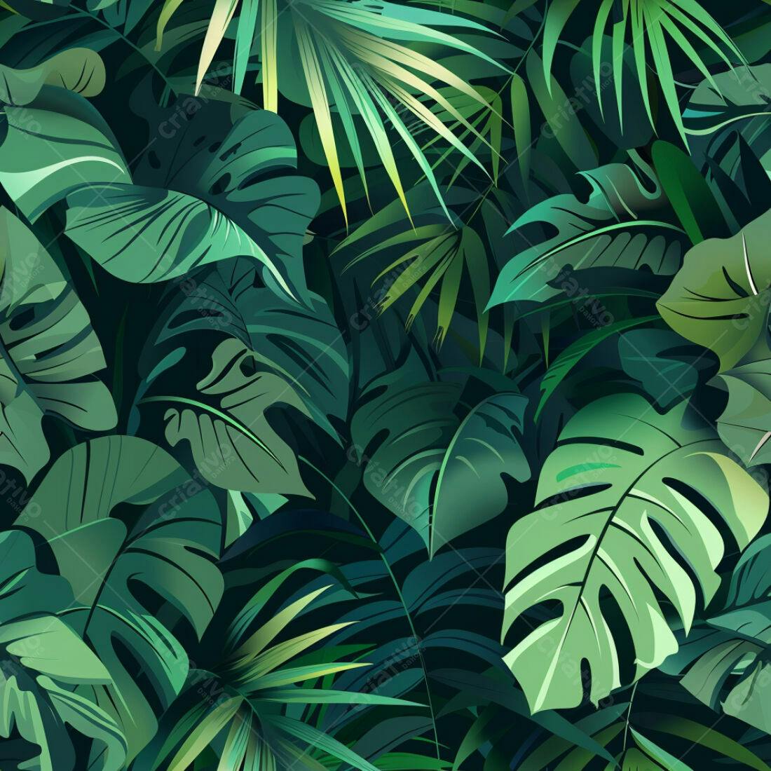 Textura Folhagem Tropical para Fundo