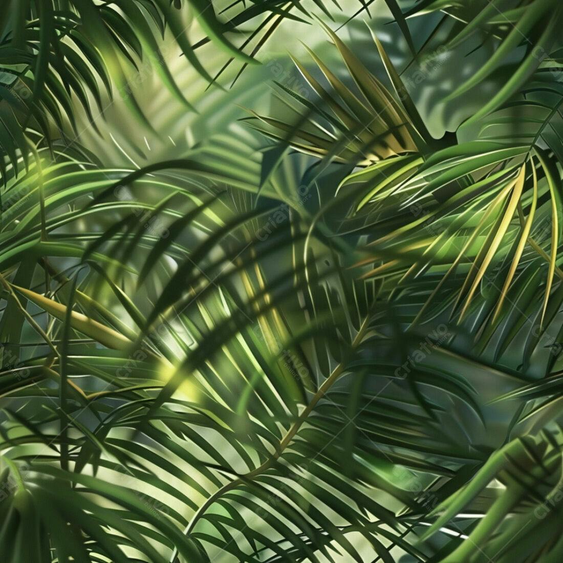 Textura Folhagem Tropical para Fundo