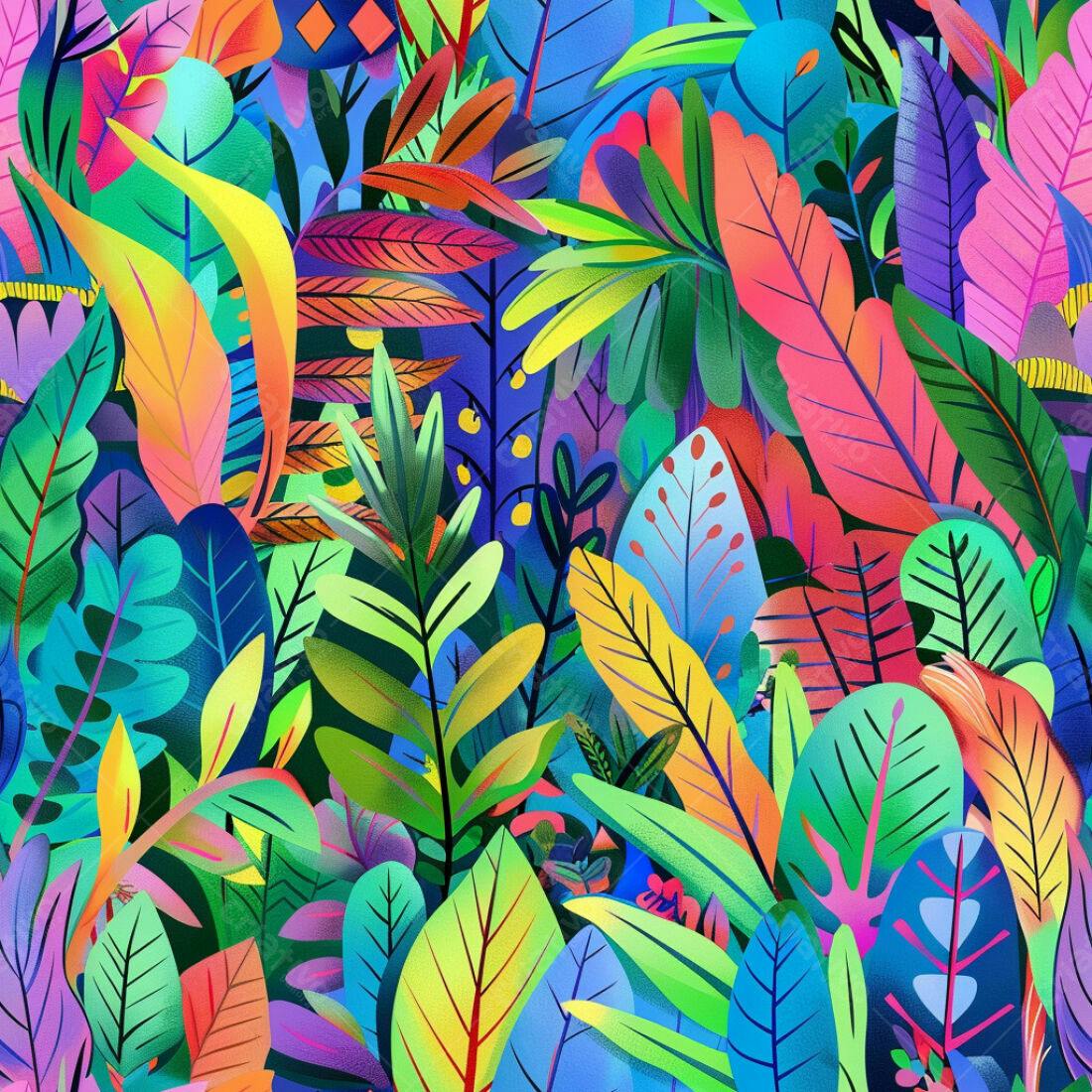 Textura Folhagem Tropical para Fundo