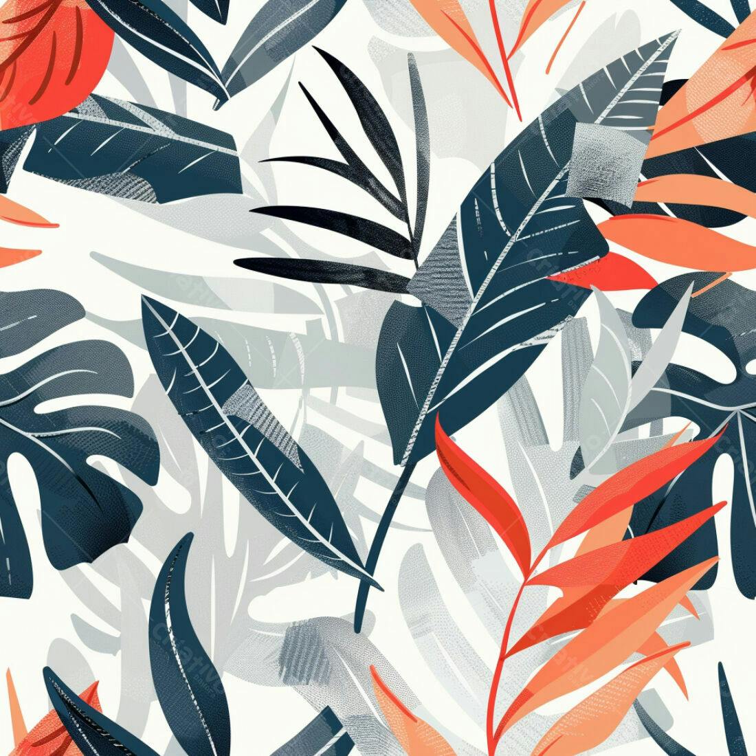Textura Folhas Tropicais para Fundo Moderno