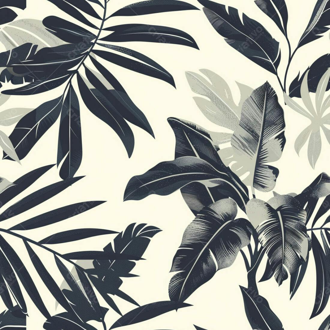 Textura Folhas Tropicais para Fundo