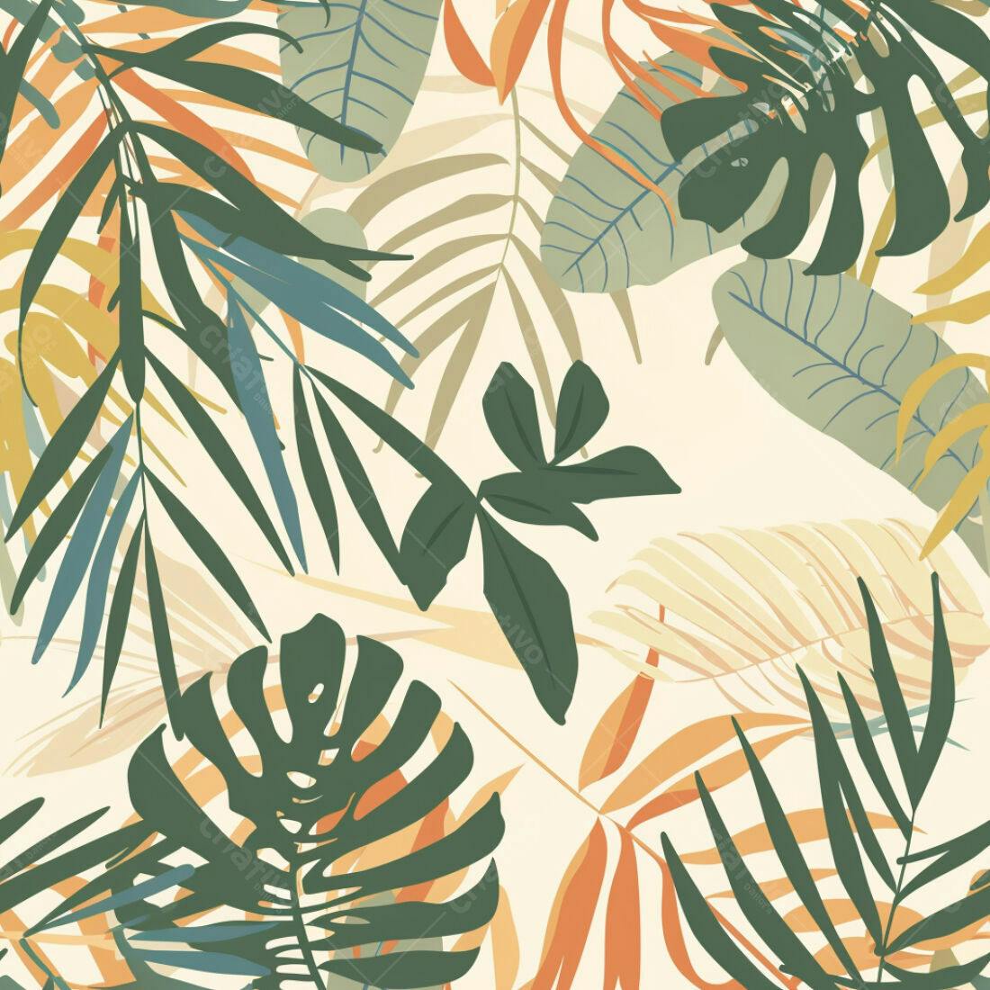 Textura Folhas Tropicais para Fundo