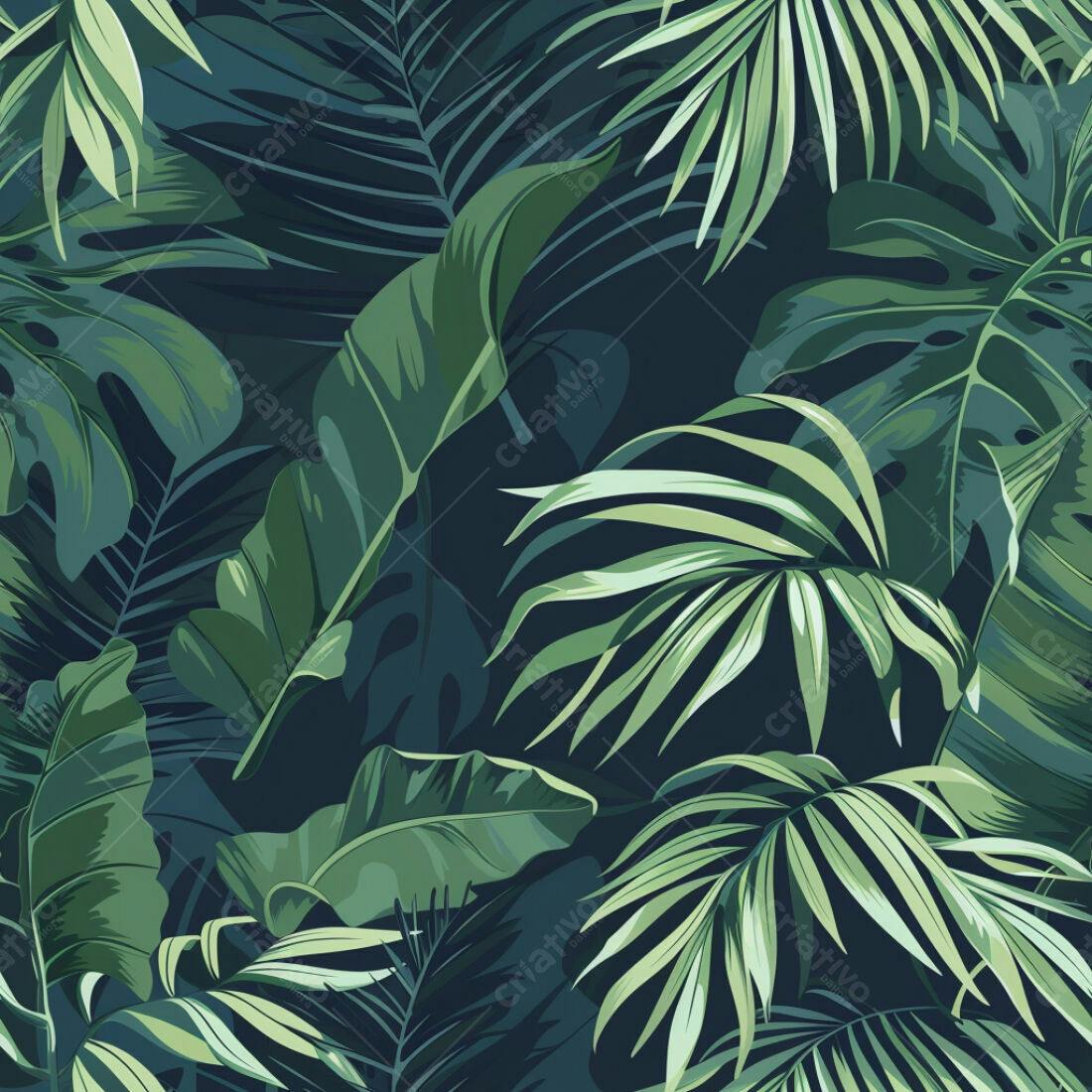 Textura Folhas Tropicais para Fundo