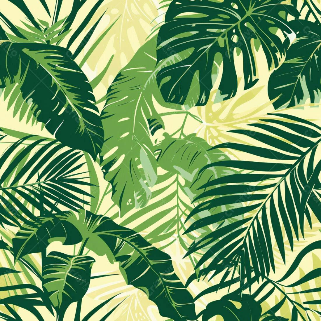 Textura Folhas Tropicais para Fundo