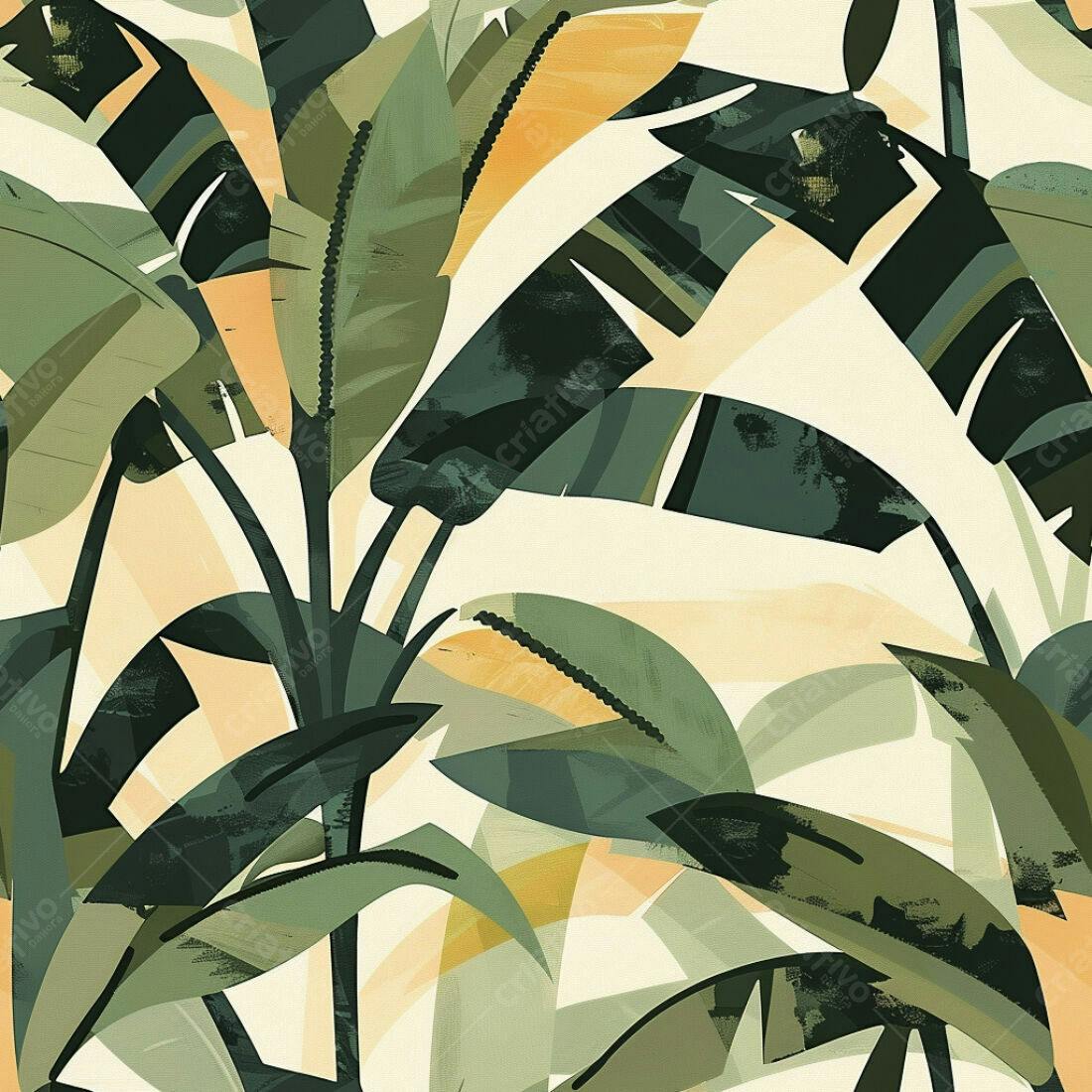 Textura Folhagem Tropical Abstrata para Fundo