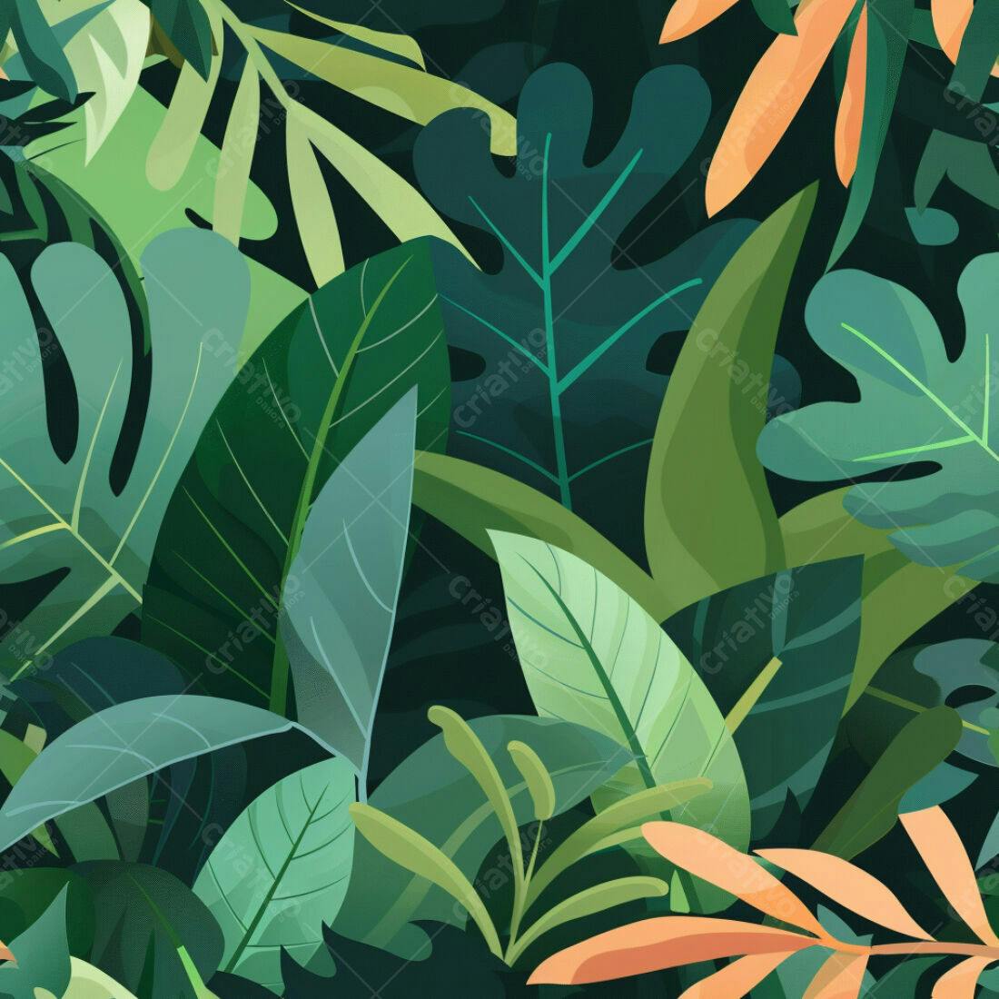 Textura Folhagem Tropical para Fundo