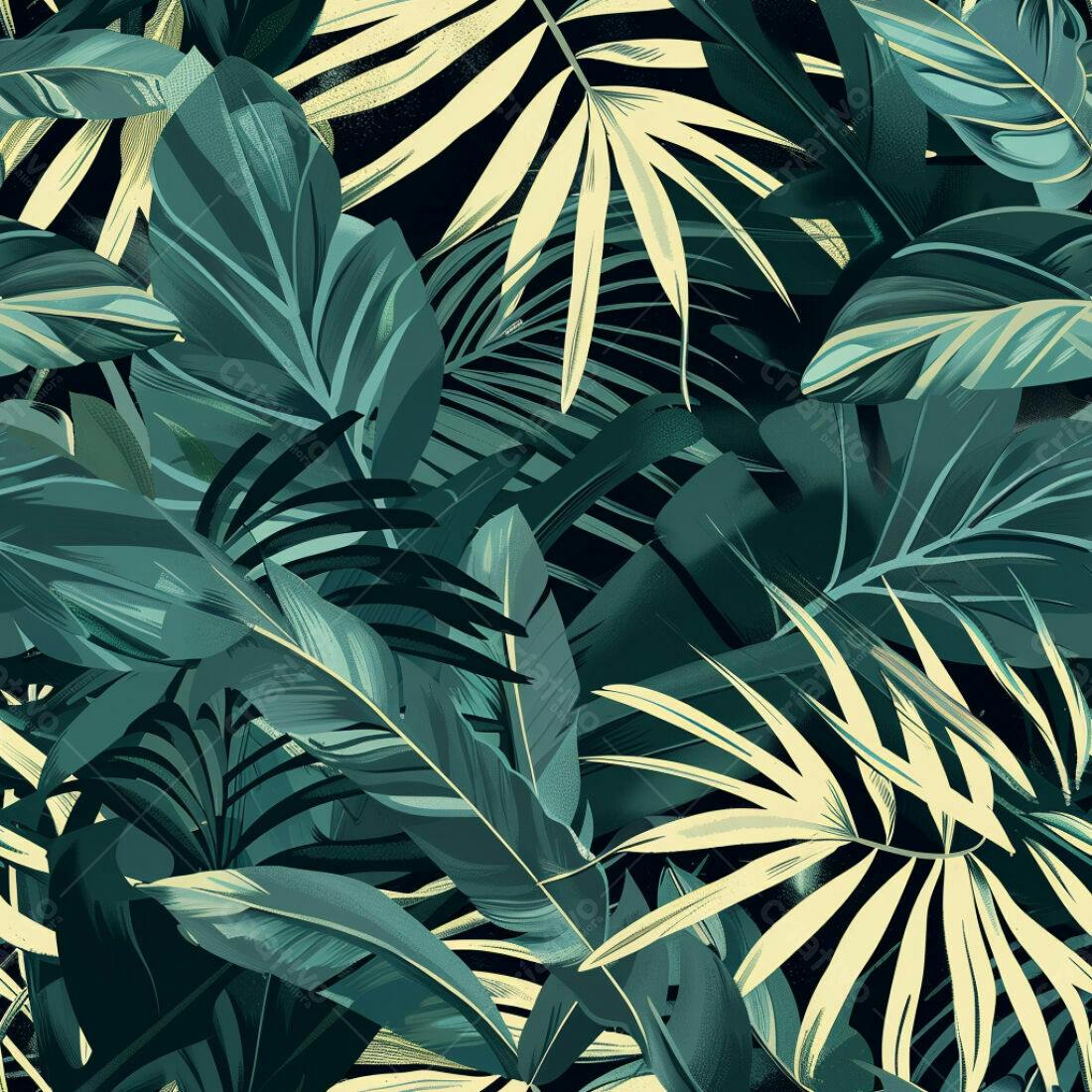 Textura Folhagem Tropical para Fundo