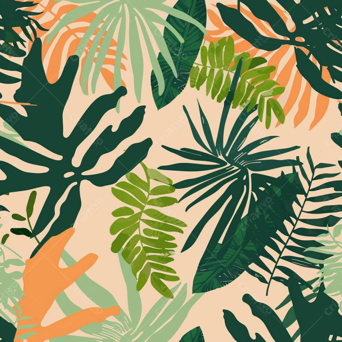 Textura Folhas Tropicais para Fundo