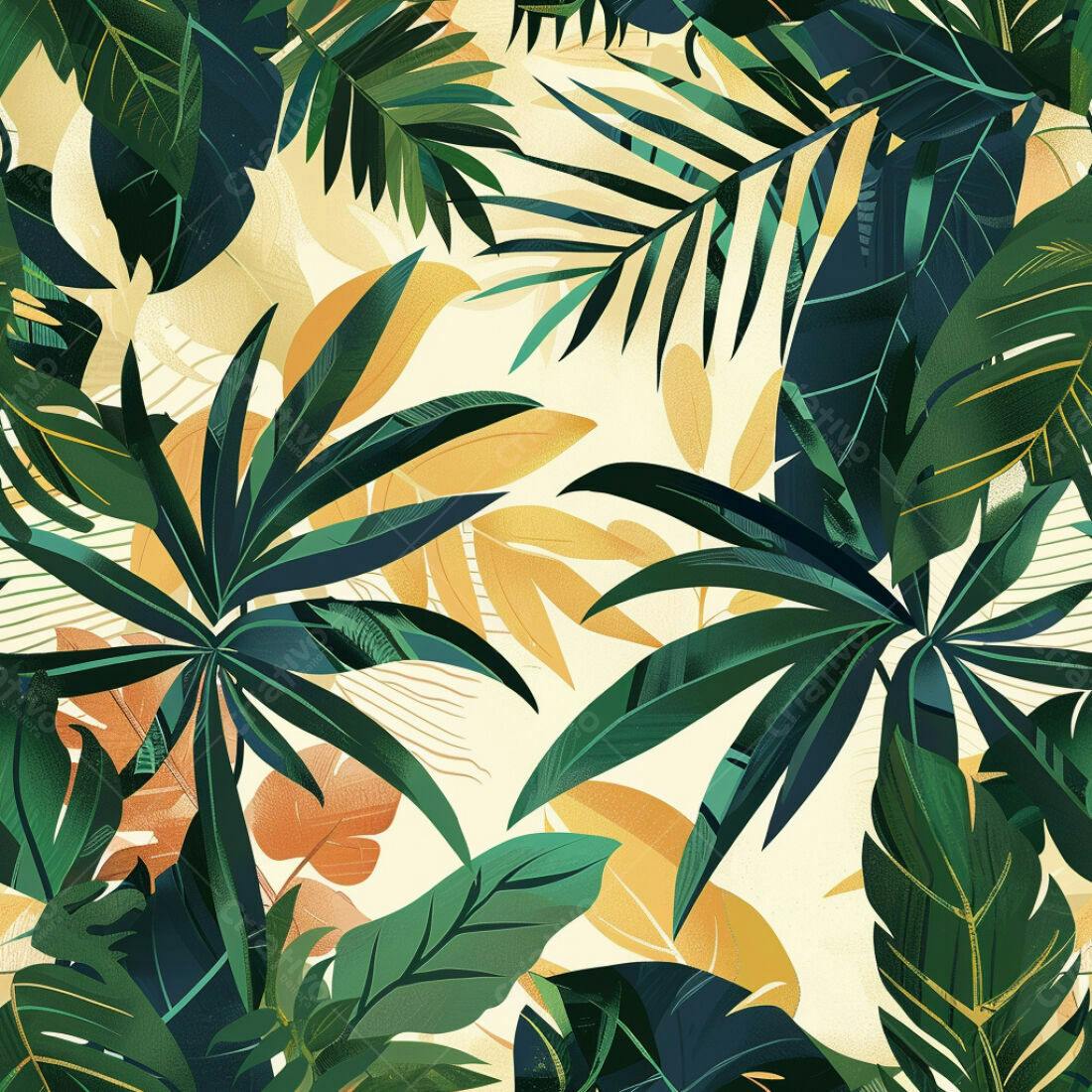 Textura Folhas Tropicais para Fundo