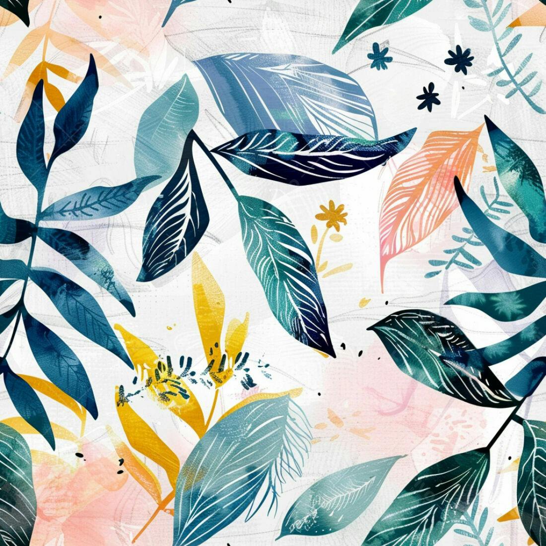 Textura Folhas Tropicais para Fundo