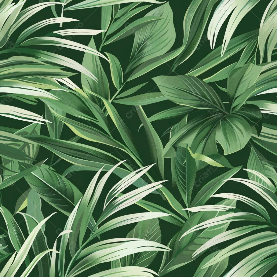 Textura Folhagem Tropical para Fundo