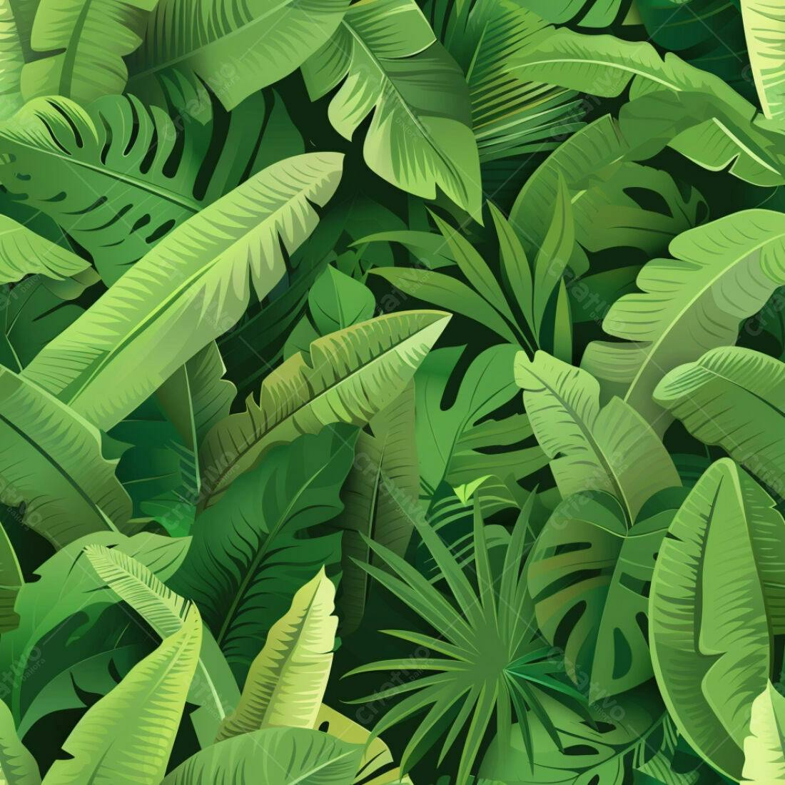Textura Folhagem Tropical para Fundo