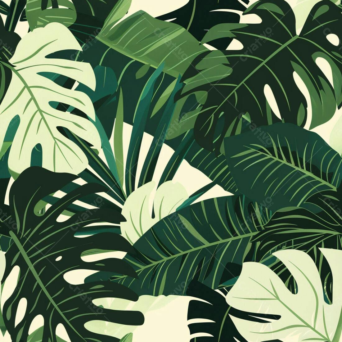 Textura Folhagem Tropical para Fundo