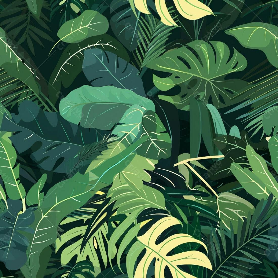 Textura Folhas Tropicais para Fundo