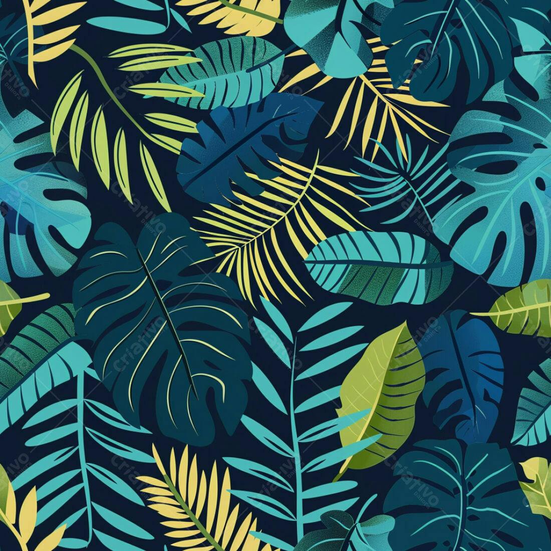 Textura Folhagem Tropical para Fundo