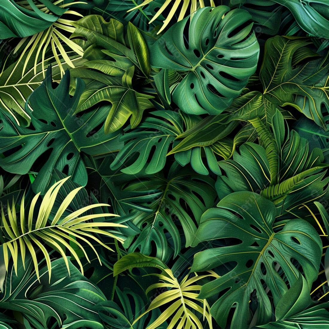 Textura Folhas Tropicais para Fundo