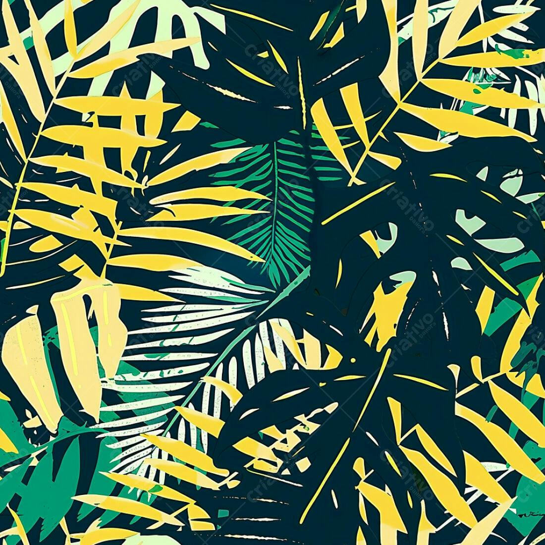 Textura Folhas Tropicais para Fundo